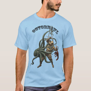 Vintage Diver med en bläckfisk och en hummer URM T Shirt