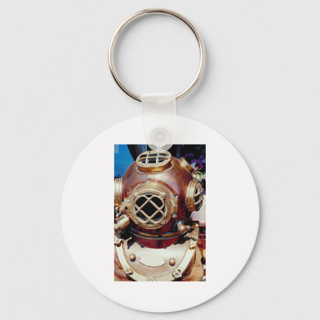 Vintage Diving Helmet Nyckelring (Framsida)