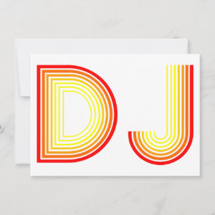 vintage DJ Inbjudningar