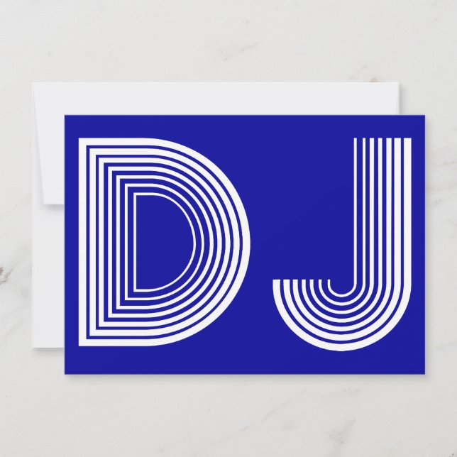 vintage DJ Inbjudningar (Framsida)