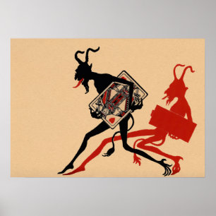 Vintage Djävulen Art Poster