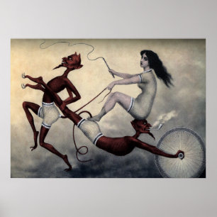 Vintage Djävulen Art Poster