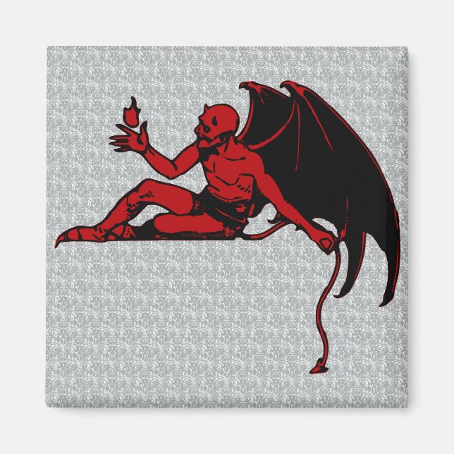 Vintage Djävulen Magnet (Framsidan)