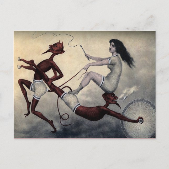 Vintage Djävulen vykort (Framsida)