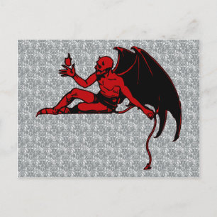 Vintage Djävulen Vykort