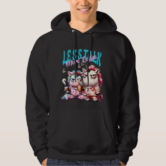 Vintage Djur mindre pratar mer kaffe Hoodie