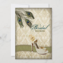 vintage Docka bröllop möhippa Inbjudningar