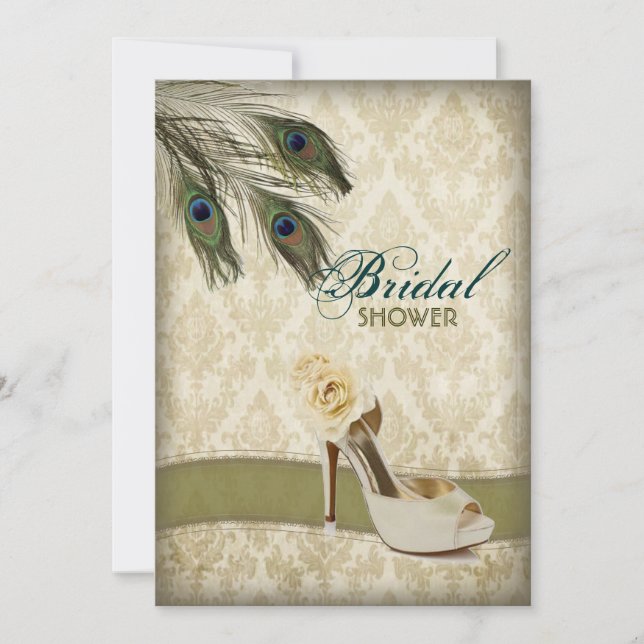 vintage Docka bröllop möhippa Inbjudningar (Framsida)