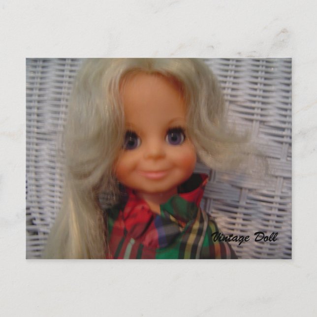 Vintage Docka - vykort (Framsida)