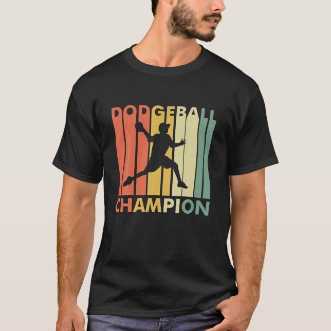 Vintage Dodgeball Champion Dodging Boll Dodgeball T Shirt (Framsida)