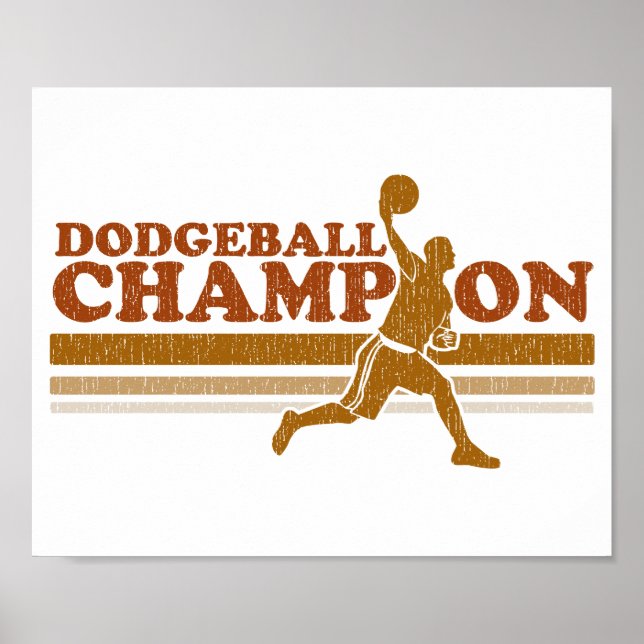 Vintage Dodgeball Champion Poster (Framsidan)