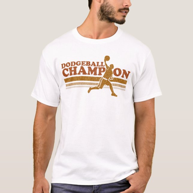 Vintage Dodgeball Champion Ringer T-Shirt (Framsida)