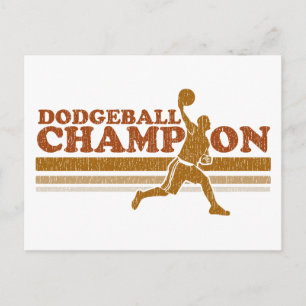 Vintage Dodgeball Champion Vykort