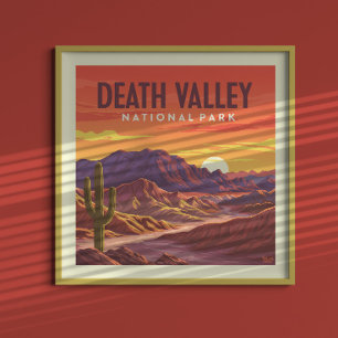 Vintage Dödsdalen nationalpark Poster