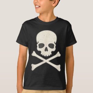 Vintage dödskalle och korslagda ben pirat hallowee t shirt