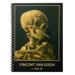 Vintage Dödskalle Rökande – Unik Van Gogh Inspirat Anteckningsbok