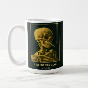 Vintage Dödskalle Rökande – Unik Van Gogh Inspirat Kaffemugg