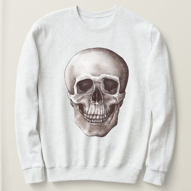 Vintage Dödskalle T Shirt (Design framsida)