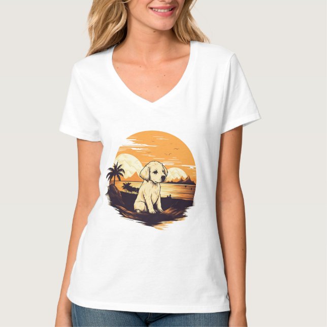 Vintage Doft vid solnedgång T-shirt (Framsida)