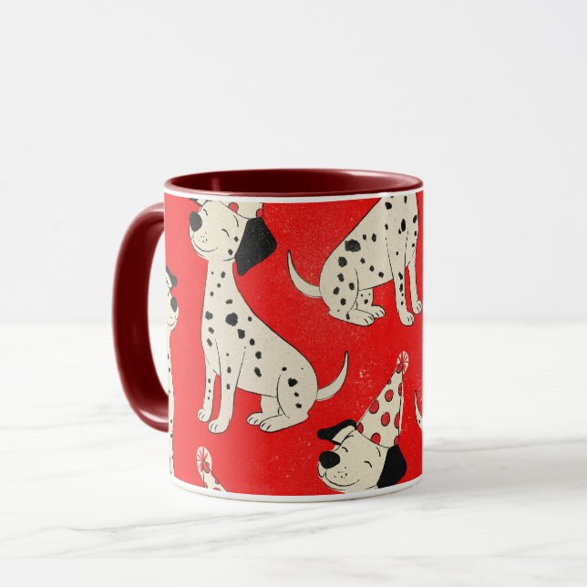 Vintage Dog Birthday  Mugg (Framsida vänster)