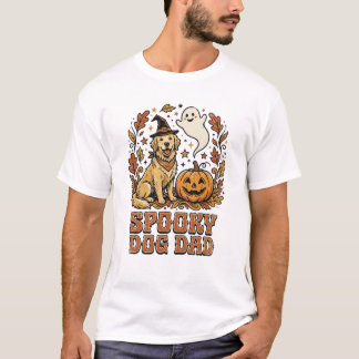 Vintage Dog Dad Halloween-grafik T Shirt