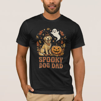 Vintage Dog Dad Halloween-grafik T Shirt