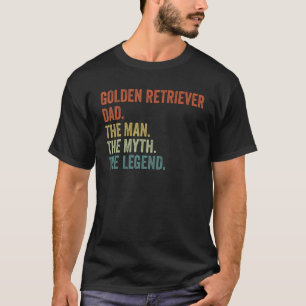 Vintage Dog Dad Man Myths Legend Tröjor, Golden Re T Shirt