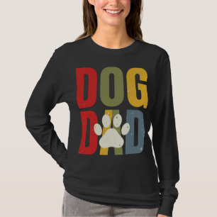 Vintage Dog Dad Tass Tryck Retro Typografi T-Shirt