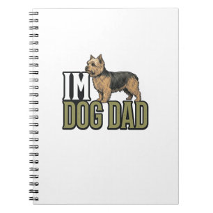 Vintage Dog Dad Terrier Gravyr T-Shirt Design_1 Anteckningsbok