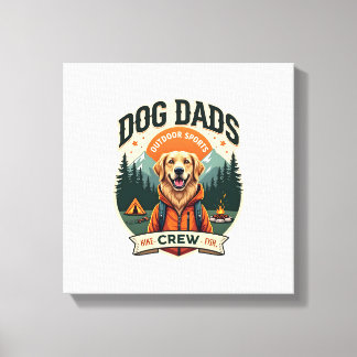 Vintage Dog Dads Utomhus Sport Crew Golden Retrie Canvastryck