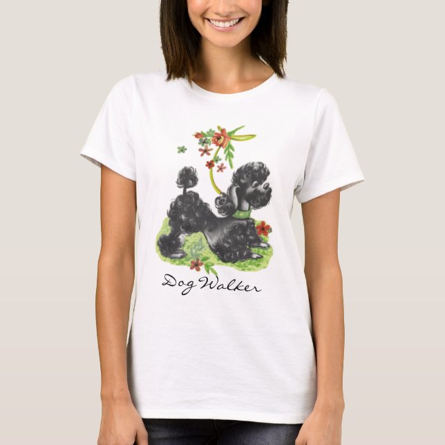 Vintage Dog Walker T-Shirt (Framsida)