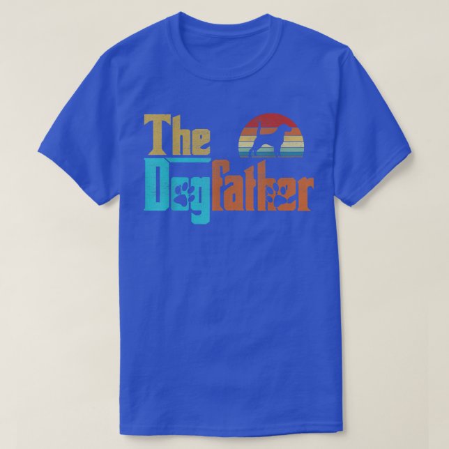 Vintage Dogfather Beagle Hundägare T Shirt (Design framsida)