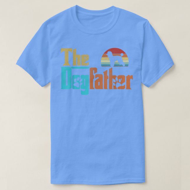 Vintage Dogfather Pudel Hundägare T-Shirt (Design framsida)