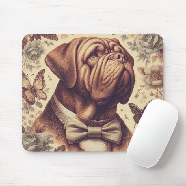 Vintage Dogue de Bordeaux Illustration Musmatta (Med mus)