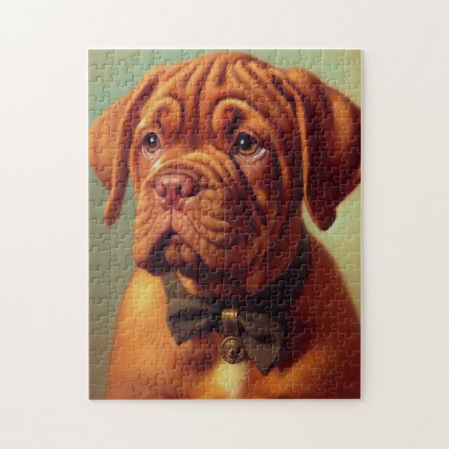 Vintage Dogue de Bordeaux Painting Pussel (Vertikal)