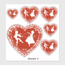 Vintage Doily Heart Silhouette, assorterade storle