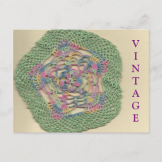 Vintage Doily Postcard Vykort