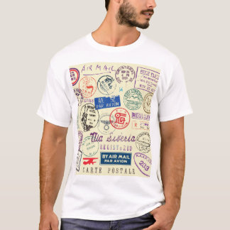 Vintage-dokument: Frimärke-uppsättningssamling. T Shirt