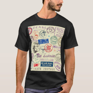 Vintage-dokument: Frimärke-uppsättningssamling. T Shirt