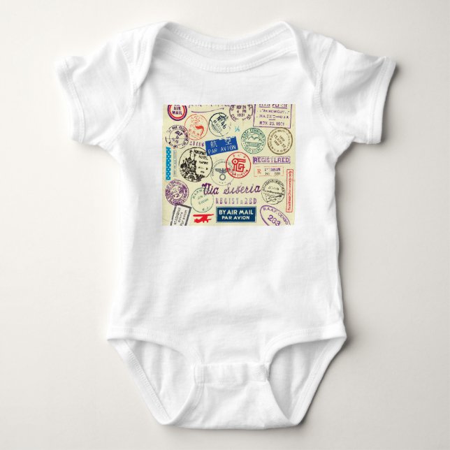 Vintage-dokument: Frimärke-uppsättningssamling. T Shirt (Framsida)