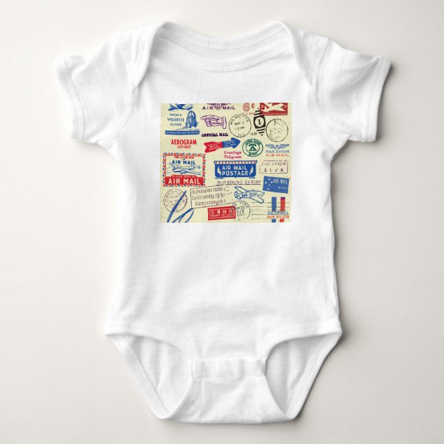 Vintage Dokumentets Frimärke-uppsättningsdesign. T Shirt (Framsida)