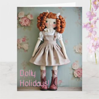 Vintage Doll Collection Rödhårig Clarissa jul Kort