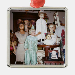 Vintage Dolls Antique Julgransprydnad Metall