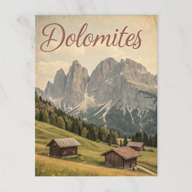 Vintage Dolomites: Alpreakoppor Vykort (Skapare uppladdad)