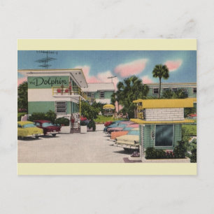 Vintage Dolphin Motel Daytona Beach-vykort Vykort