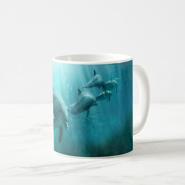 Vintage Dolphins Kaffemugg (Framsida höger)