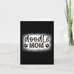 Vintage Doodle Mamma Blekad Tröja Leopard Golden D Kort