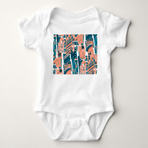 Vintage Doodle Sömlös Mönster. T Shirt