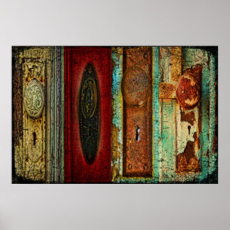 Vintage Dörrknappsfotografi Poster