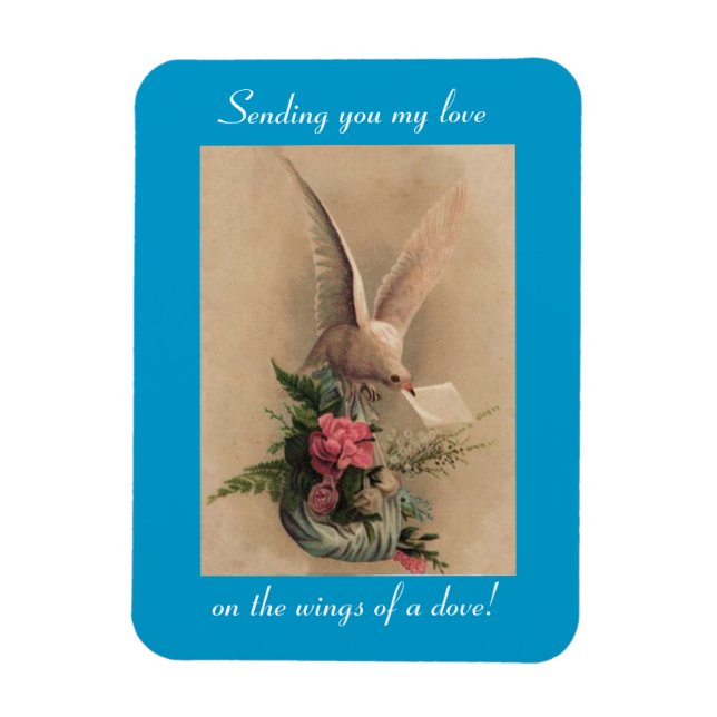 Vintage Dove Magnet (Vertikal)